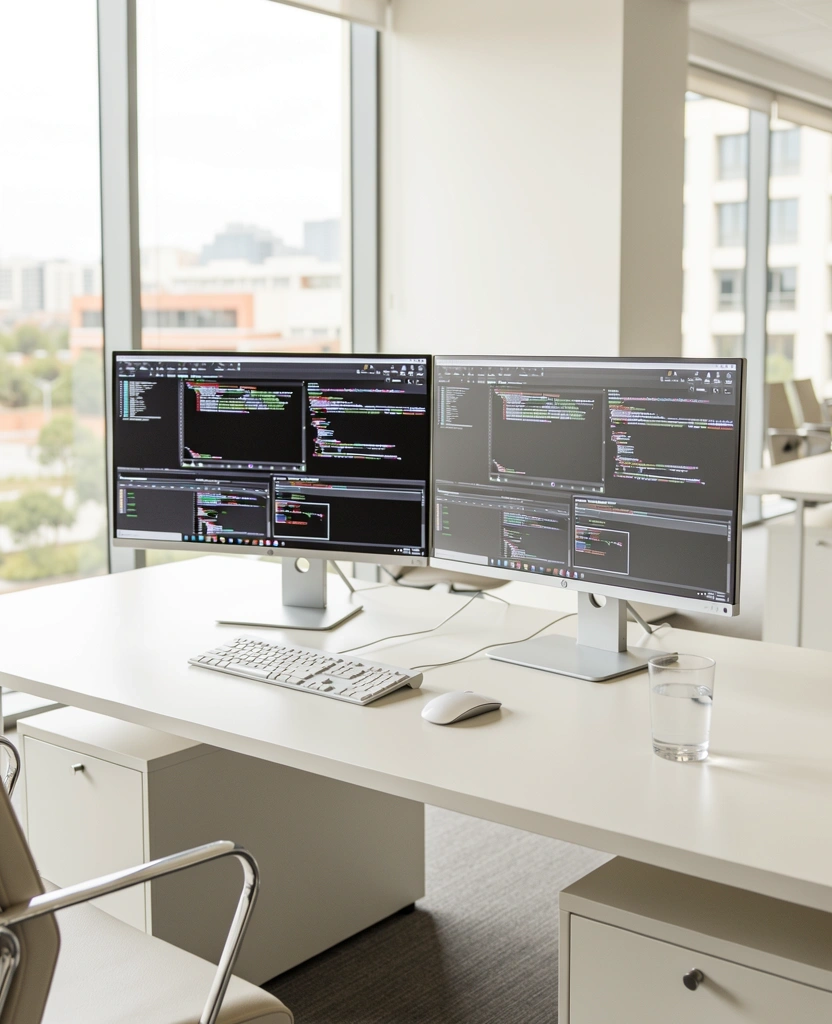 Professional financial workspace